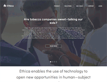 Tablet Screenshot of ethicadata.com